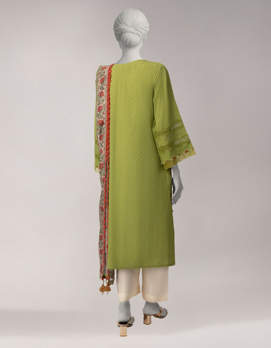 GREEN DORIA EMBROIDERED UNSTITCHED 2PC