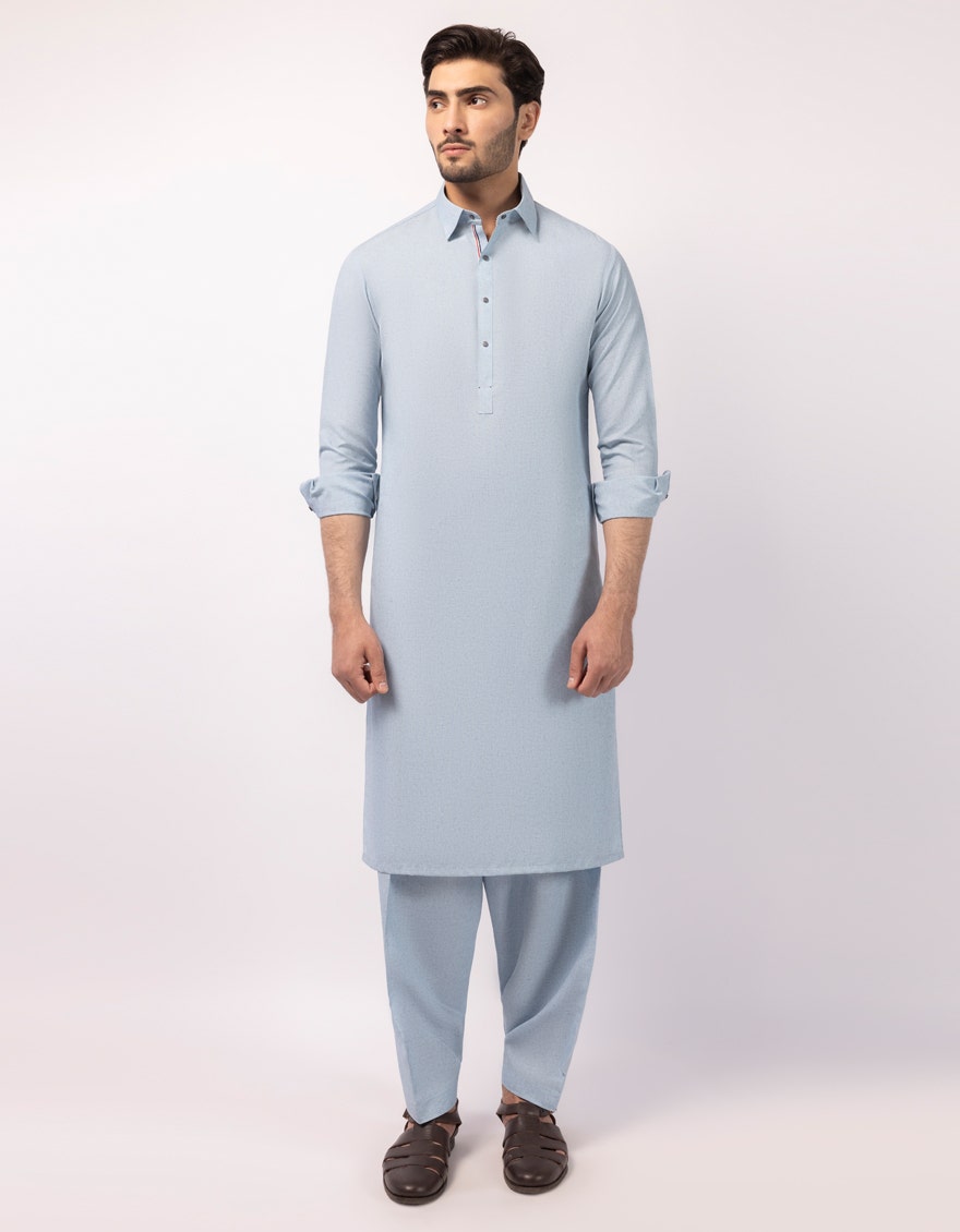 SKY BLUE CASUAL KAMEEZ SHALWAR