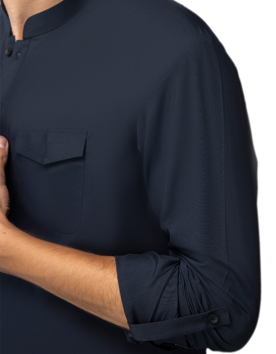 NAVY BLUE CASUAL KAMEEZ SHALWAR