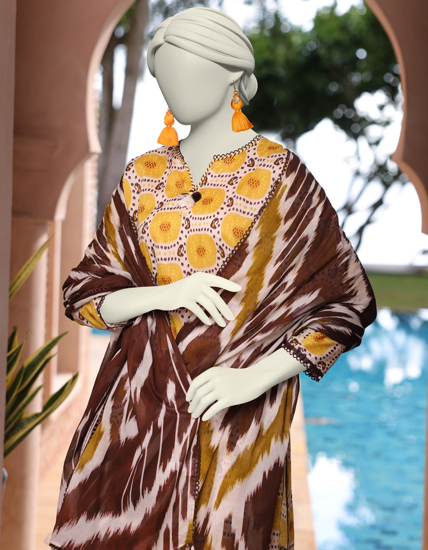 MULTICOLOR LAWN PRINTED UNSTITCHED 3PC