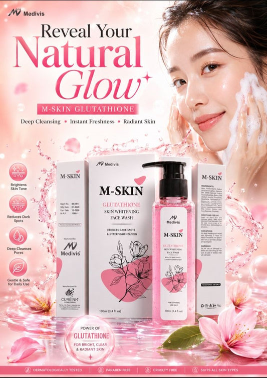 M-SKIN Glutathione Face Wash – Glow Starts Here ✨