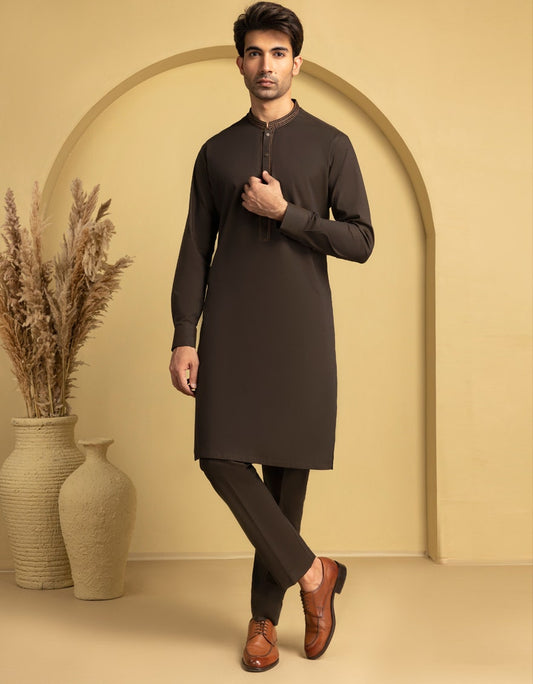 DARK GREEN COTTON KURTA TROUSER