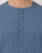 BLUE COTTON PLAIN SHORT KURTA