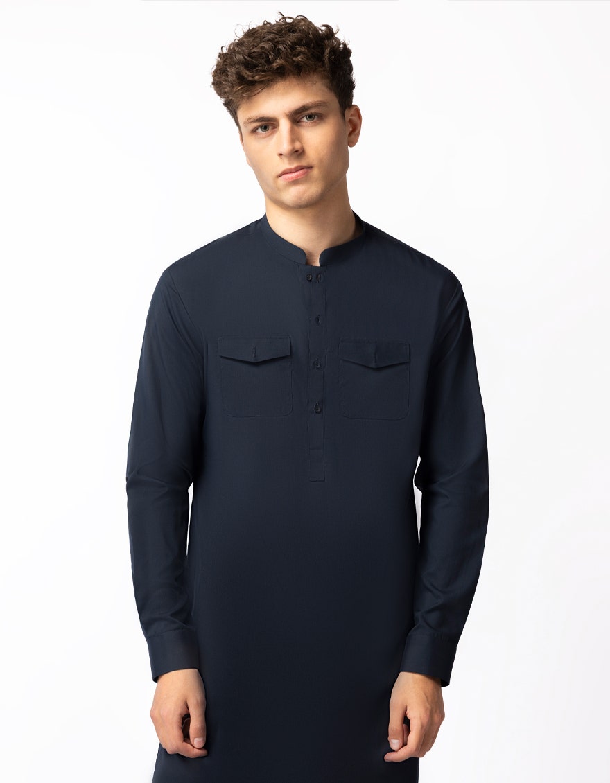 NAVY BLUE CASUAL KAMEEZ SHALWAR