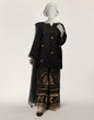BLACK LAWN EMBROIDERED STITCHED 3PC